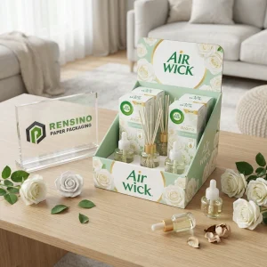 White Paper Gift Box with Rose Pattern, Suitable for Aromatherapy or Retail Display, Custom Design and Logo Printing Available