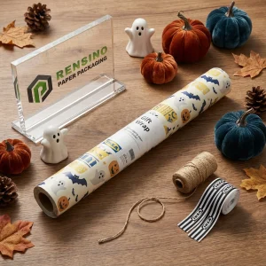 Carta da regalo stampata a tema Halloween, design personalizzato disponibile