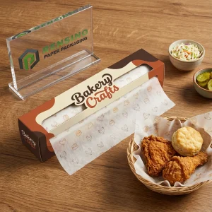 Papier ciré imprimé avec motif sur le thème de la boulangerie et design effet fenêtre clair, adapté pour un cadeau, de la nourriture ou un usage commercial, service OEM/ODM disponible