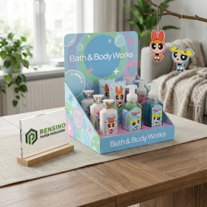 Colorful Paper Display Box for Bath & Body Works Products, Custom Design Available