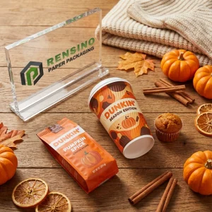 Scatola regalo in carta kraft con logo stampato e motivo di zucca, adatta per regali, imballaggio di cibo o vendita al dettaglio, servizio OEM/ODM disponibile