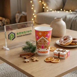 Vaso de papel colorido con diseño festivo, adecuado para empaques de bebidas y regalos, calidad certificada de fábrica