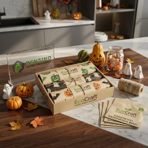 Carta da Imballaggio Alimentare a Tema Halloween con Motivo Stampato, Adatta per Alimenti o Imballaggio al Dettaglio, Servizio OEM/ODM Disponibile