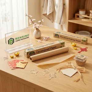 Kraftbedrucktes fettabweisendes Papier für Backen und Pergamentblattverpackung, geeignet für Lebensmittelverpackungen, Großhandelsanpassung