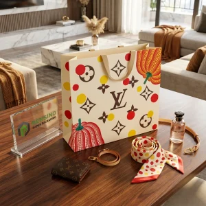 Sacola de Papel Impressa Multicolorida com Alças e Design Padrão, Adequada para Presente, Varejo ou Embalagem Cosmética, Impressão de Logotipo Personalizada Disponível