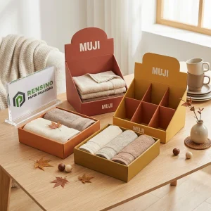 Cajas de almacenamiento de papel coloridas con divisores, adecuadas para regalo, venta al por menor o exhibición, personalizables para branding