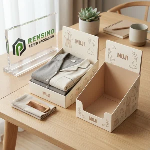 White Paper Gift Box with Clothing and Accessories, Customizable for Retail and Gift Use