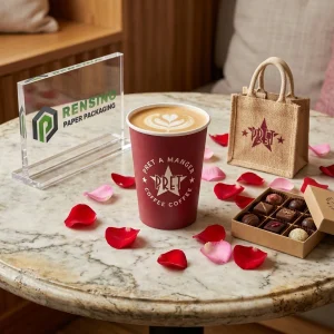 Sacchetto regalo in carta kraft con logo, adatto per caffè o imballaggio al dettaglio