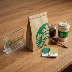 Saco de Papel Kraft para Café com Logo Impresso e Branding Verde, Adequado para Embalagem de Café, Serviço OEM/ODM Disponível