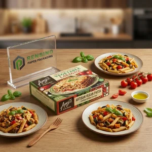 Boîte d'emballage alimentaire en papier imprimé de la marque d'Amy avec des images de légumes, adaptée à l'emballage alimentaire, service OEM/ODM