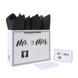 Biodegradable Eco-Friendly Gift Paper Bag with Ribbon for Boutique Apparel Clothing Shopping Packaging