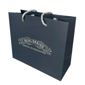 Biodegradable Embossed Art Paper Gift Bags with Custom Logo and Optional Handle Style for Jewelry Retail