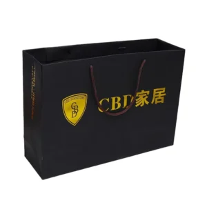 Biodegradable Gift Paper Bags with Custom Logo and Gravure Printing for Promotion