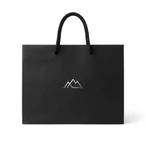 Biodegradable Green Paper Gift Packaging Tote with Magnetic Closure and Cream Lamination