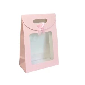 Classic Paper Gift Bag with Clear Window and Magnetic Closure