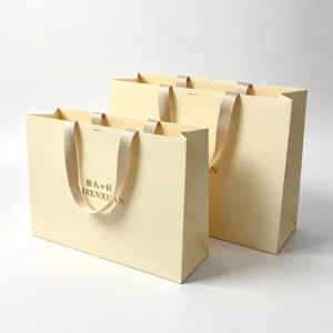 Coated Paper Shopping Bag with Custom Embossed Logo for Ornament, Clothing, and Boutique Gift Packaging