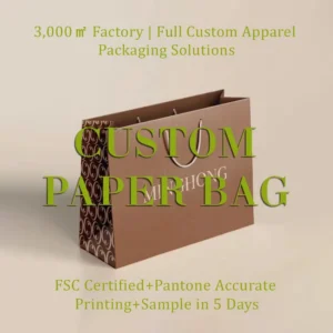 Custom 300gsm White Cardboard Shopping Bag for Fashion Retail