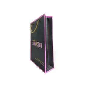 Custom Black Paper Gift Bag for Weddings