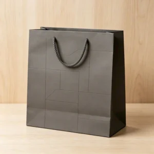 Custom Black Paper Gift Bags for Clothing and Jewelry Packaging with Custom Logo
