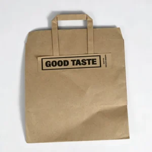 Custom Brown Kraft Paper Takeaway Shopping Bags with Handles and Logo
