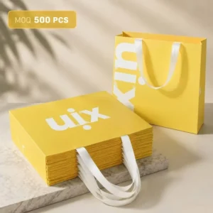 Custom Clothing Shopping Gift Bags with Ribbon Handles, Multiple Sizes