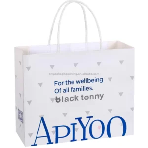Custom Cosmetics and Clothing Packaging Paper Shopping Bag with Personalized Design