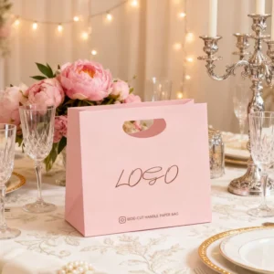 Custom Die-Cut Handle Coated Paper Gift Bags with Offset Printing and Logo Option