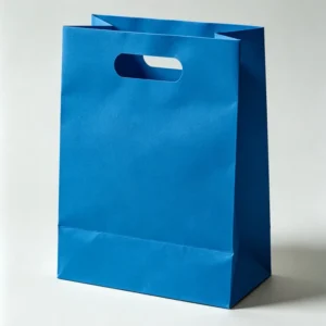 Custom Die-Cut Recyclable Brown Kraft Paper Bag with Cotton Ribbon for Food Takeout and Grocery