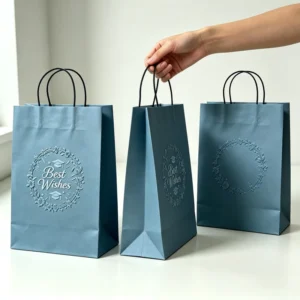 Custom Eco-Friendly Christmas Paper Gift Bags with Handles