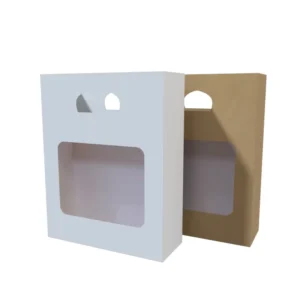 Custom Flower Bouquet Gift Bags with Transparent Windows and Handles