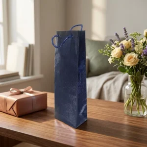 Custom Gift Paper Bag with Ribbon for Festive Gift Wrapping