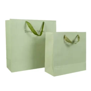 Custom Green Emerald Green Paper Bags for Gift Packaging