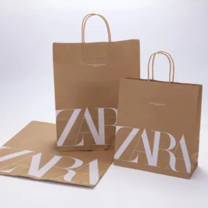 Custom Kraft Paper Gift Bags with Handle and Logo