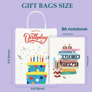Custom Kraft Paper Gift Bags with Handles for Takeout, Grocery, Retail, Businesses, and Parties