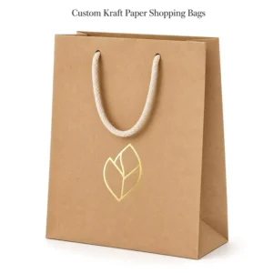 Custom Kraft Paper Shopping Bag Cotton Rope Handle Recyclable Reusable Retail Gift Packaging OEM ODM