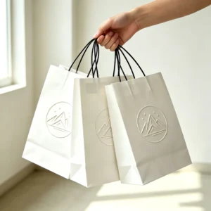 Custom Logo Brown Kraft Paper Takeaway Lunch Bag for Restaurant Food Packaging, Bread SOS Bag