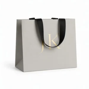 Custom Logo Colored Coated Paper Shopping Bags, Digital Printing, Twisted Handles, Recyclable, 5mm Thick