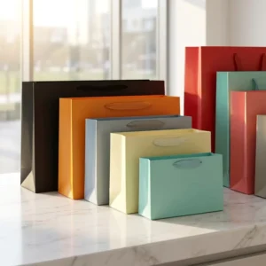 Custom Logo Eco-Friendly Art Paper Gift Bags with Recycled Materials for Supermarket Use
