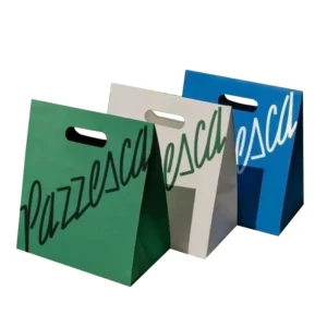 Custom Logo Fashion High-End Shopping Food Takeaway Packaging Paper Bag Portable