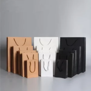 Custom Logo Jewelry Gift Cardboard Shopping Bags for Wedding Favors
