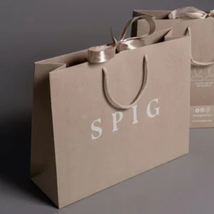 Custom Logo Kraft Paper Shopping Gift Bags with Rope Handles for Retail Packaging