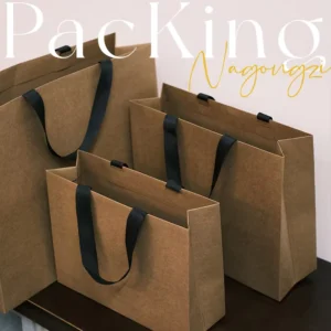 Custom Logo Kraft Paper Tote Gift and Shopping Bags