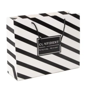 Custom Logo Printed Eco-Friendly Cardboard Gift Bags with Hand-Length Handles for Cosmetics