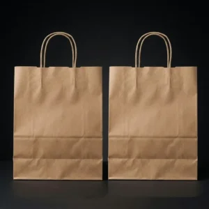 Custom Logo Printed Kraft Paper Shopping Tote Gift Bag