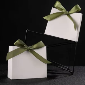 Custom Logo Small Paper Gift Bag with Bowknot for Jewelry, Wedding & Outdoor Use