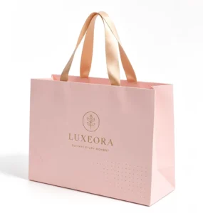 Custom Luxury Elegant White Black Recyclable Kraft Gift Paper Bag Gold Foil Stamping for Boutique Clothing Branding Packaging
