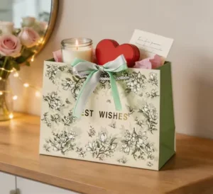 Custom Luxury Printed Paper Gift Bag Hot Stamping Handle Chinese Style for Wedding Birthday Favors Packaging Bag