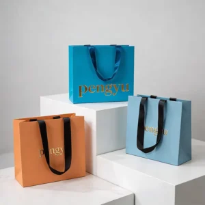 Custom Matte-Laminated Eco-Friendly Paper Packaging Bag with Die-Cut Handle for Apparel, Cosmetics, and Jewelry
