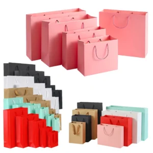 Custom Paper Gift Bags with Handles for Retail and Promotions Paper Handbag
