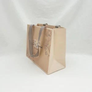 Custom Paper Shopping Bags with Printed Logo and Handles for Gift Packaging
